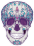 The Day Of The Dead Grinning Sugar Skull Sticker