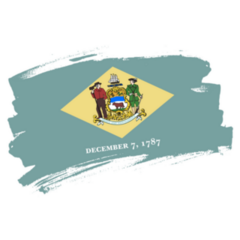 The Delaware State Flag Sticker