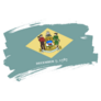 The Delaware State Flag Sticker