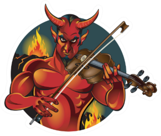 The Devils Plays The Fiddle Sticker