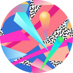 The Era 80s Scattered Geometric Shapes Sticker