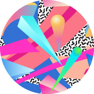 The Era 80s Scattered Geometric Shapes Sticker