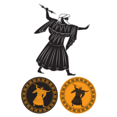 The Figure Shows Zeus With Lightning Greek Sticker