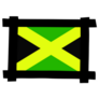 The Flag Of Jamaica Abstract Sticker