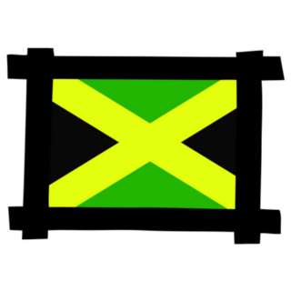 The Flag Of Jamaica Abstract Sticker