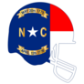 The Flag Of North Carolina On Football Helmet Sticker