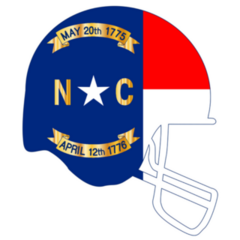 The Flag Of North Carolina On Football Helmet Sticker