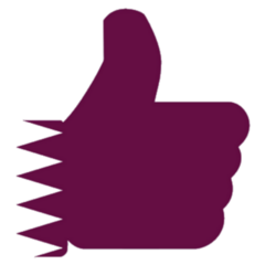 The Flag Of Qatar In A Thumbs Up Icon Sticker