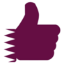 The Flag Of Qatar In A Thumbs Up Icon Sticker