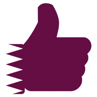 The Flag Of Qatar In A Thumbs Up Icon Sticker