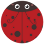The Friendly Ladybug Circle Sticker