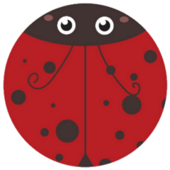 The Friendly Ladybug Circle Sticker