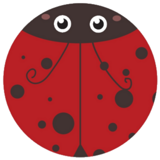 The Friendly Ladybug Circle Sticker