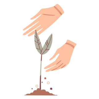 The Gardeners Hands Sprout Sticker