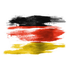 The German Flag Painted Watercolor On White Sticker