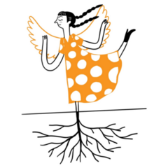 The Girl With Roots And Wings Sticker