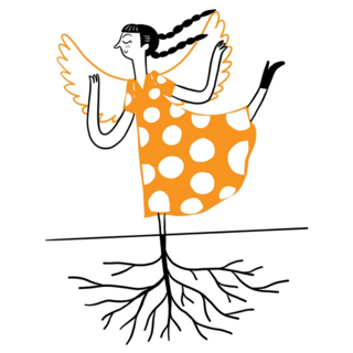 The Girl With Roots And Wings Sticker