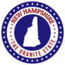 The Granite State Written Inside A Map Of New Hampshire Sticker