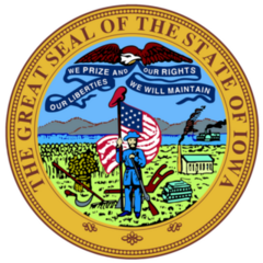 The Great Seal Of The State Of Iowa Sticker