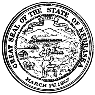 The Great Seal Of The State Of Nebraska, 1867 Sticker