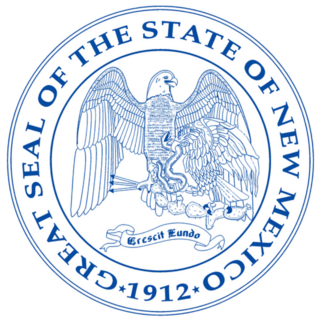 The Great Seal Of The State Of New Mexico Blue Sticker