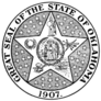 The Great Seal Of The State Of Oklahoma, 1907 Star Sticker