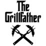 The Grillfather Bbq Forks With Sausages Lettering Sticker