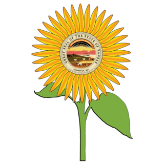 The Head Of A Large Sunflower Kansas Sticker