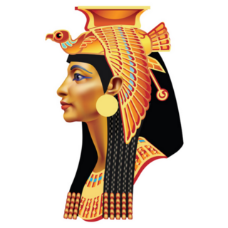 The Head Of The Egyptian Queen With A Falcon Sticker