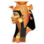 The Head Of The Egyptian Queen With A Falcon Sticker