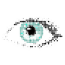 The Human Eye A Modern Halftone Sticker