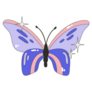 The Icon Of A Colorful Butterfly Y2k Style Sticker