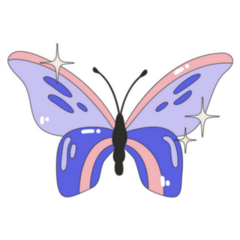The Icon Of A Colorful Butterfly Y2k Style Sticker