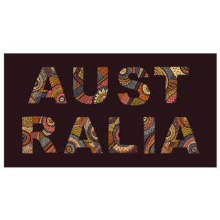 The Inscription Australia Decorated With The Ornament Sticker