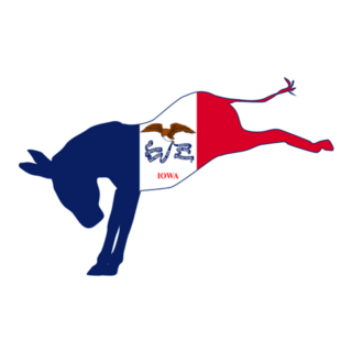 The Iowa Democrat Party Donkey Sticker