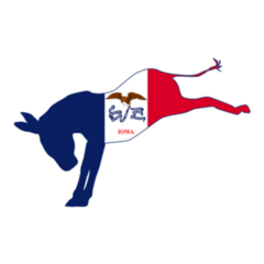 The Iowa Democrat Party Donkey Sticker