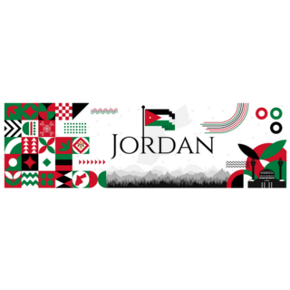 The Jordan Independence Day Abstract Banner Sticker