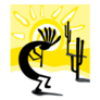 The kokopelli In The Desert Illustration New Mexico Sticker