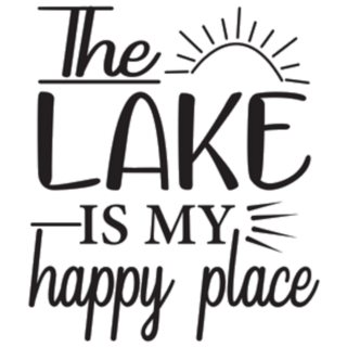 The Lake Is My Happy Place - Lettering Sticker