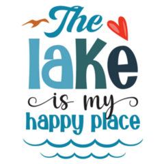 The Lake Is My Happy Place Summer Quote Sticker