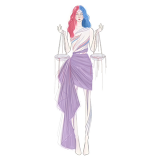 The Libra Zodiac Art Woman Sticker