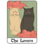 The Lovers Tarot Card Cats Sticker 
