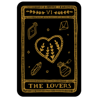 The Lovers Tarot Card Sticker