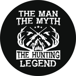 The Man The Myth The Hunting Legend Text Sticker