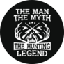 The Man The Myth The Hunting Legend Text Sticker