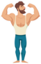 The Man With The Muscles Standing Sticker