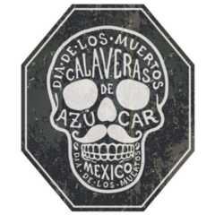 The Mexican Sugar Skull With The Hand-written Text Sticker