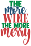 The More Wine The More Merry Sticker