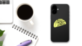 The More You Run The More Tacos You Can Eat Sticker on a Phone (New) example