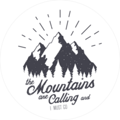 The Mountain Are Calling And I Must Go Etching Sticker